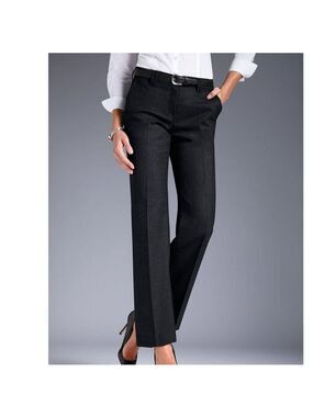 Brax Feel Good Cindy Black Straight Leg Trousers Size 6